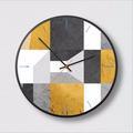 Modern Metal Round Wall Clock with Sweep Second Movement