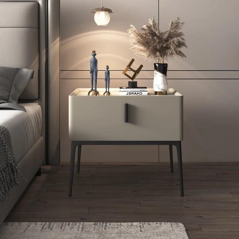 Nordic Style Minimalist Nightstands Set for Bedroom - Wooden Drawer Organizers