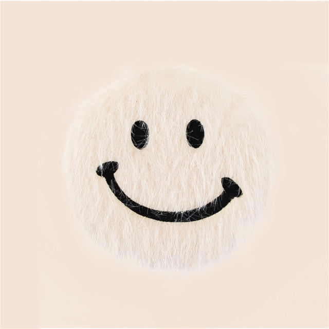 Fluffy Smiley Face Phone Grip
