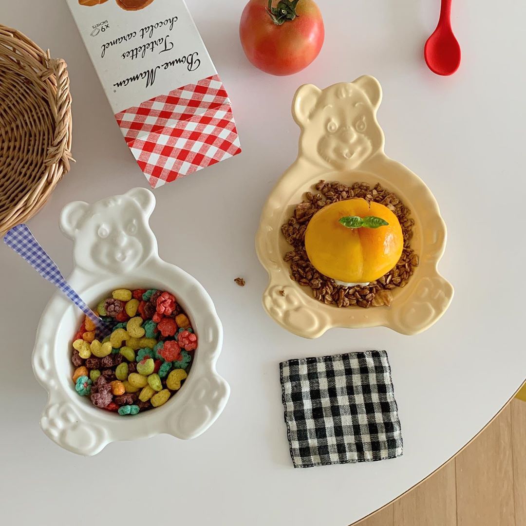 Cute Retro Bear Bowl